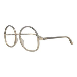 Chloé Womens Round/Oval Grey Grey Transparent Fashion Designer Eyewear